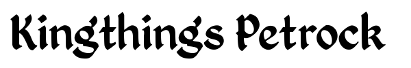 Kingthings Petrock font preview